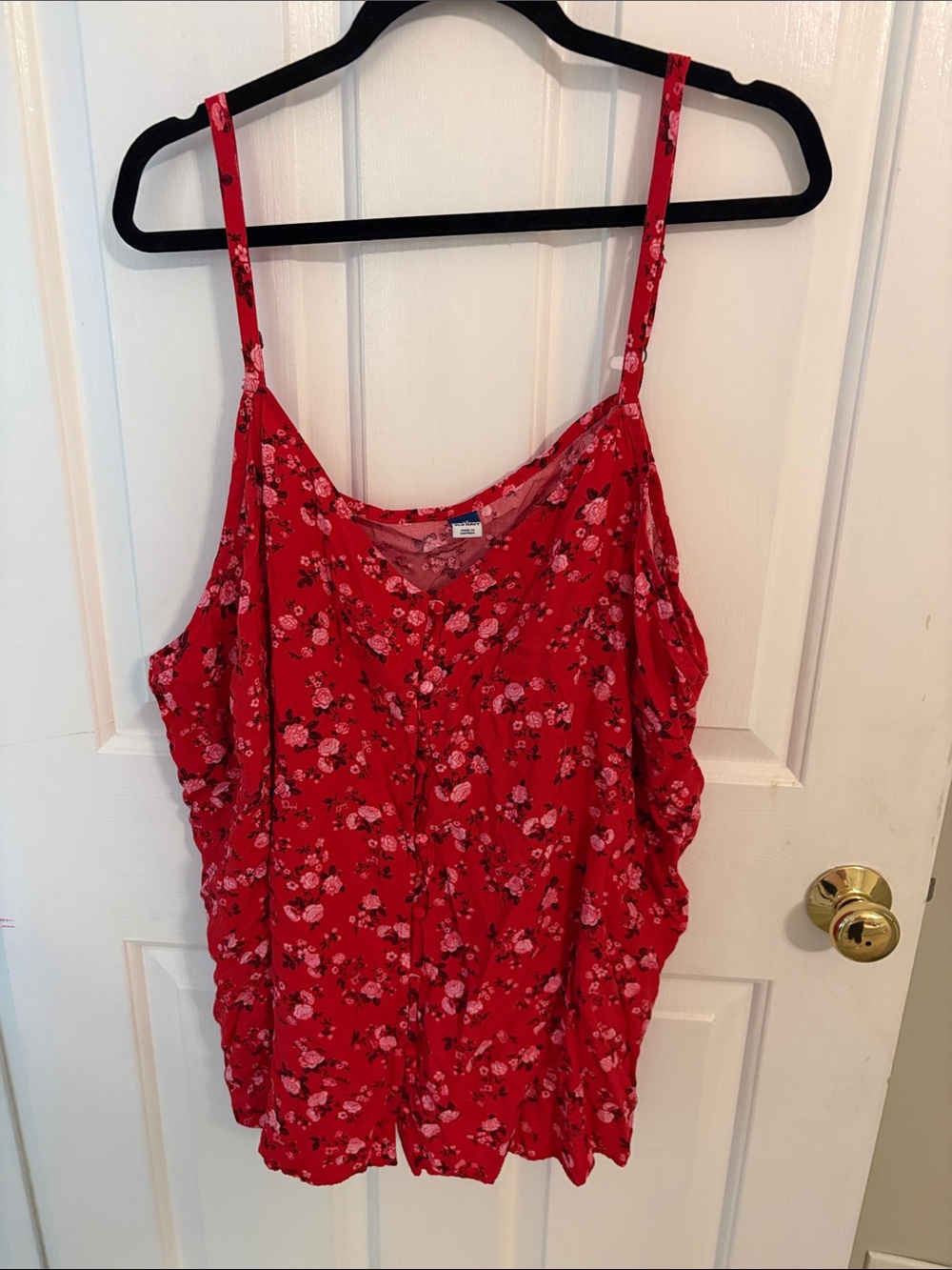Old Navy Red Floral Spaghetti-Strap Camisole